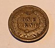 American "Indian Head Cent" coin from 1904. The coin depicts the image of "Liberty" wearing a Image - 1