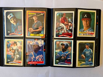 A collection album of vintage baseball cards from the 1980s. In perfect condition - like new. 