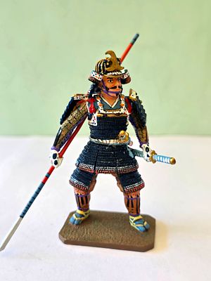 The most prestigious series - metal figurine of a warrior from the Sengoku period (戦国時代) from 