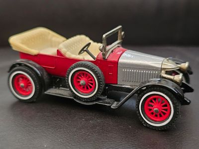 A collectible metal model of a 1914 Prince Henry Vauxhall Matchbox Models of Yesteryear, which 