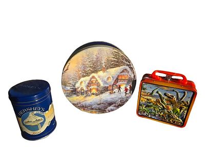 Vintage tin box collection. Different sizes.