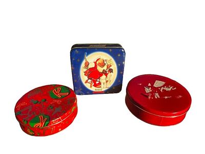 Vintage tin box collection. Different sizes.