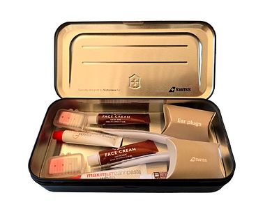 SWISS Airlines Business Class Amenity Kit, designed in special collaboration with the iconic 