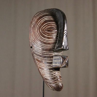 Large and rare African mask from the Songye tribe, Congo, Africa. African Kifwebe mask from the 