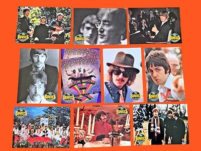 A collection of trading cards from The Beatles from The River Group series, published in 1993. T 