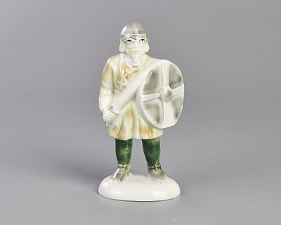 Фигура "Викинг". Фарфор, роспись подглазурная, h-13 см., Германия, Тюрингия, Wagner&Apel (W&A) 