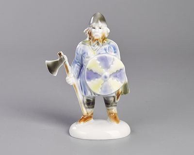 Фигура "Викинг" . Фарфор, роспись подглазурная, h-12 см., Германия, Тюрингия, Wagner&Apel (W&A) 