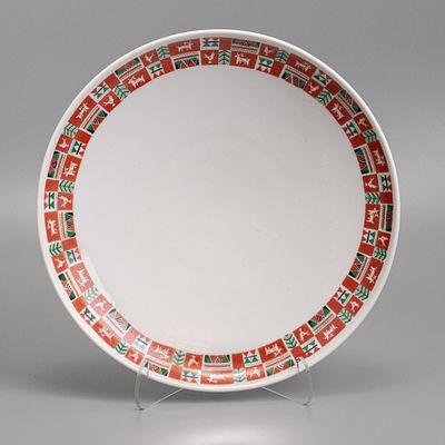 Сухарница из сервиза "Северный". Фарфор, трафаретная роcпись, крытье, позолота, h- 23 см., СССР 