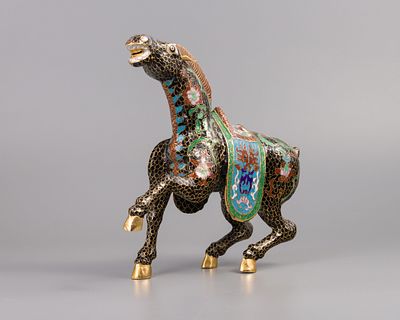 Фигура "Лошадь". Металл, клуазоне, h-22см., l-25,5см., Китай, 2-я пол. 20 века. 
Сохранность: 