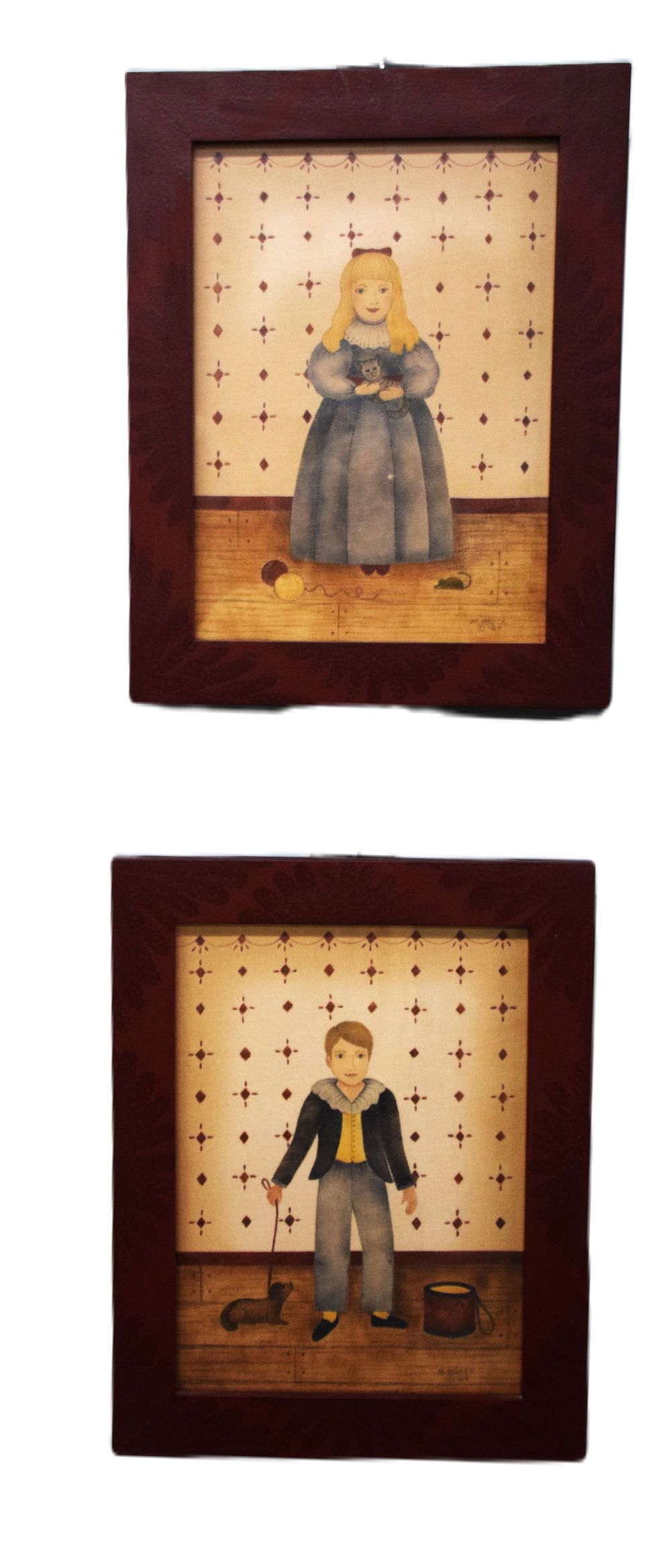 Lot 146: Pair of Folk Art Paintings