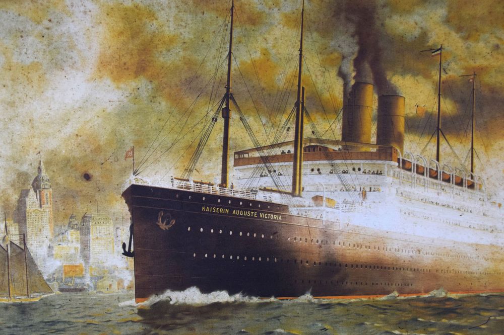 Lot 165: Ocean Liner Trade Sign
