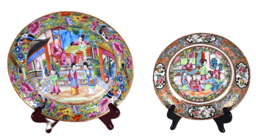 Lot 183: Rose Mandarin Plates