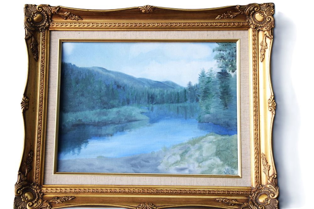 Lot 186: Sapphire Lake Painting