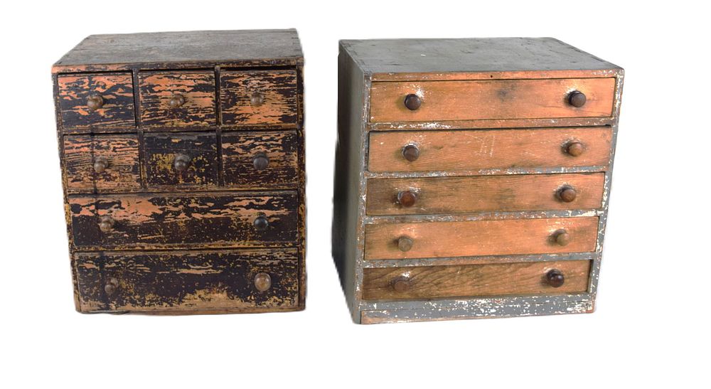 Lot 221: Two Country Table Top Cabinets