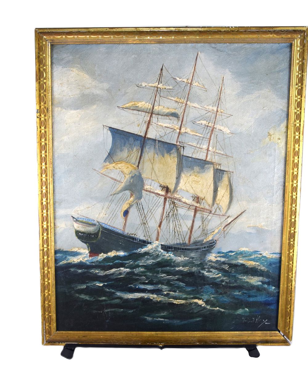 Lot 231: Seascape Oil Painting
