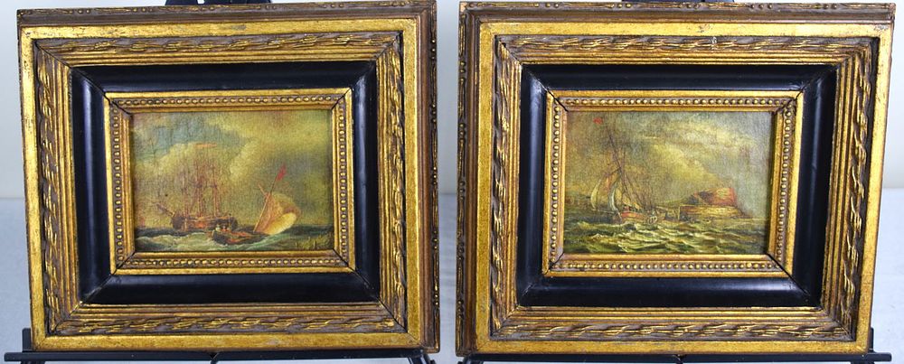 Lot 134: Pair of Marine paintings