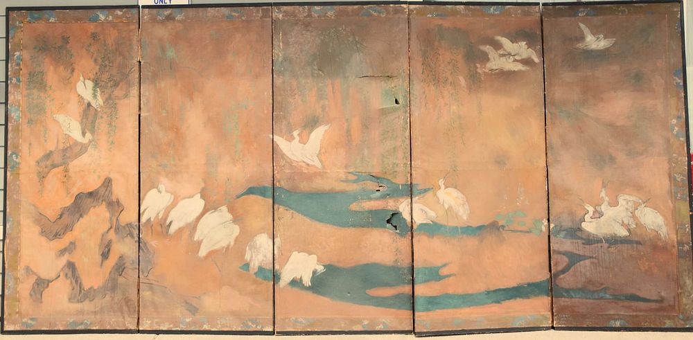 Lot 162: Chinese 5 Panel Screen