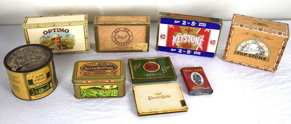 Lot 168: Collection of Early Tobacco Tins