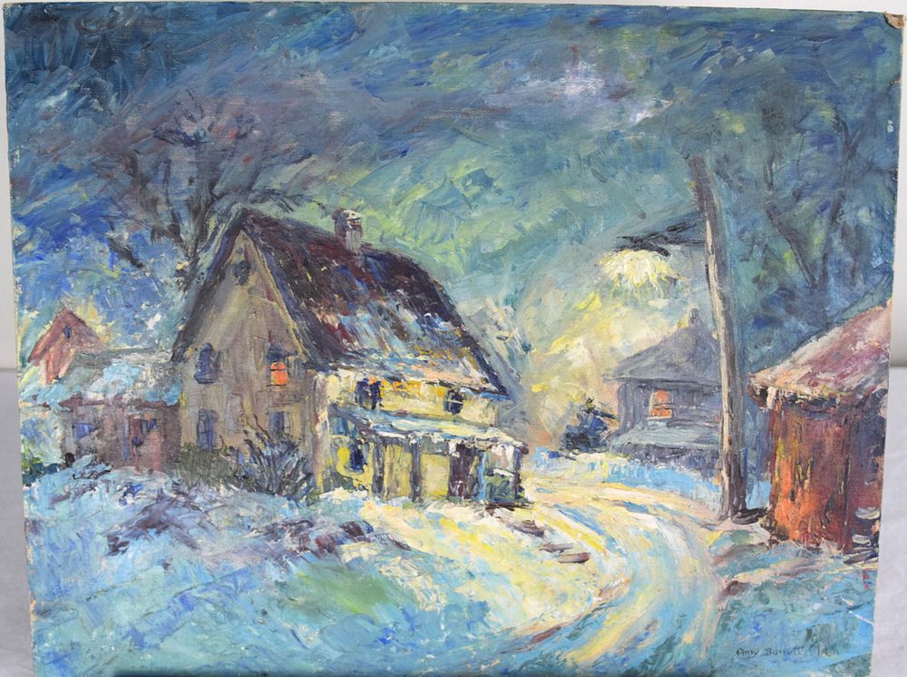 Lot 145: Impressionist Oil by Amy Barrett