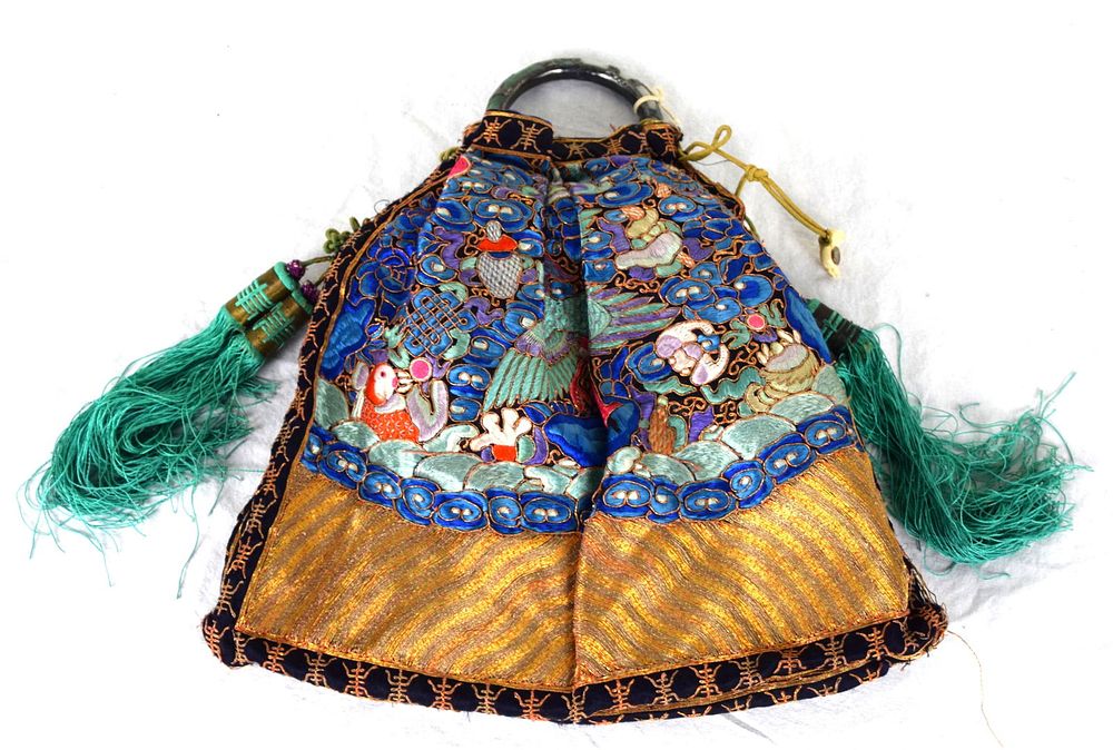 Lot 148: Embroidered Chinese Wedding Bag
