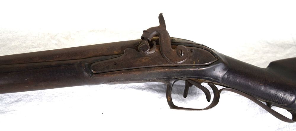 Lot 162: Early Percussion double barrel Shotgun