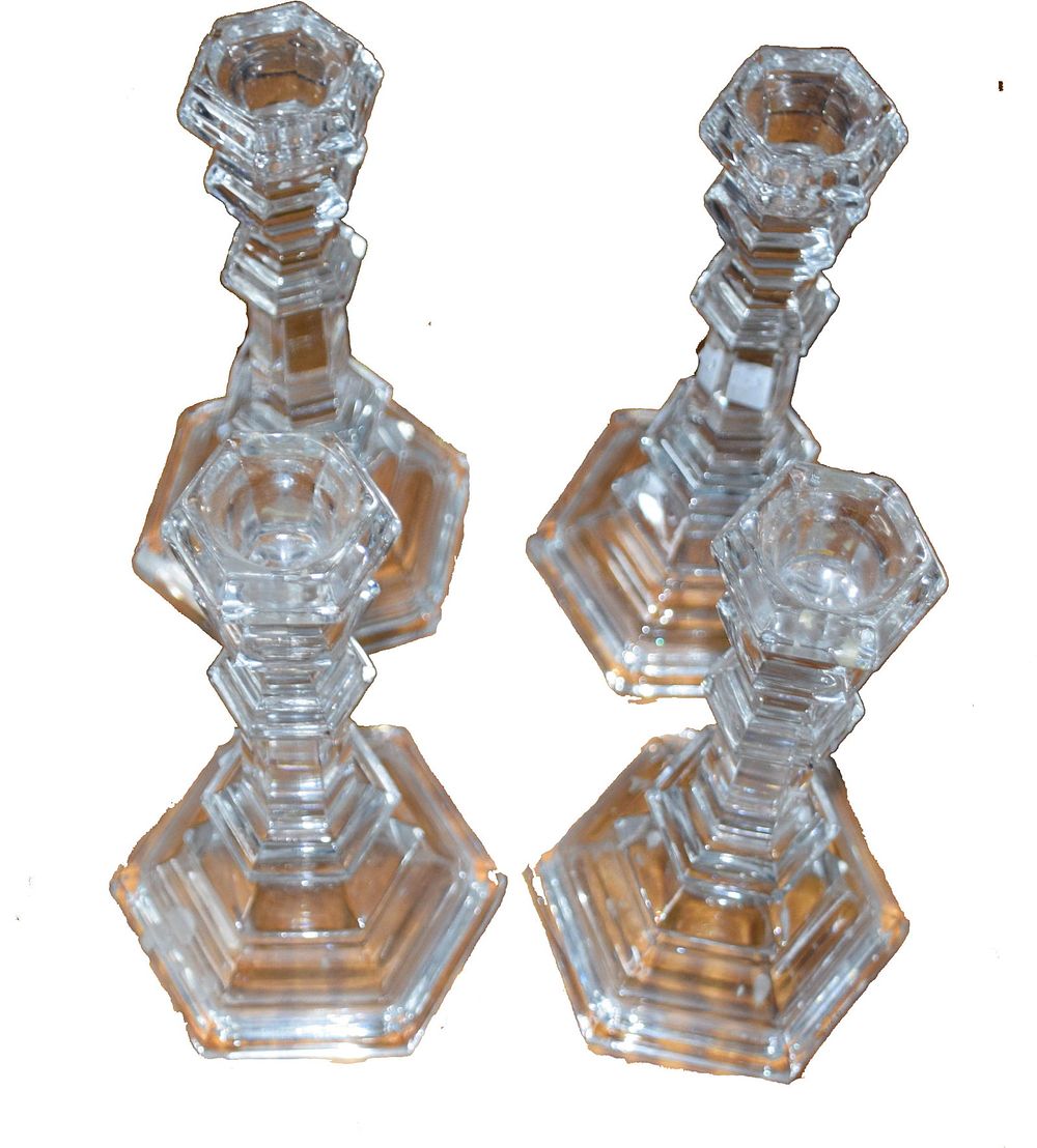 Lot 172: Tiffany Glass Candlesticks
