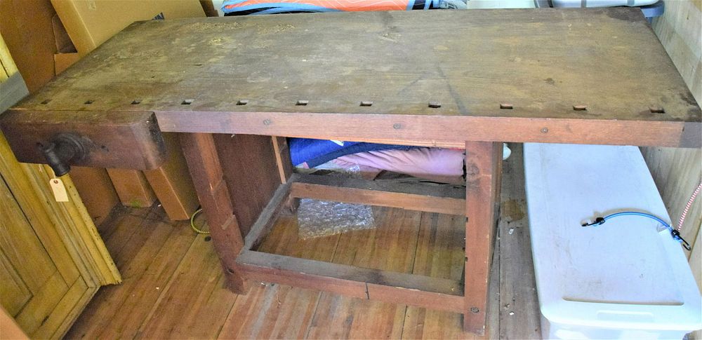 Lot 18: Old Workbench