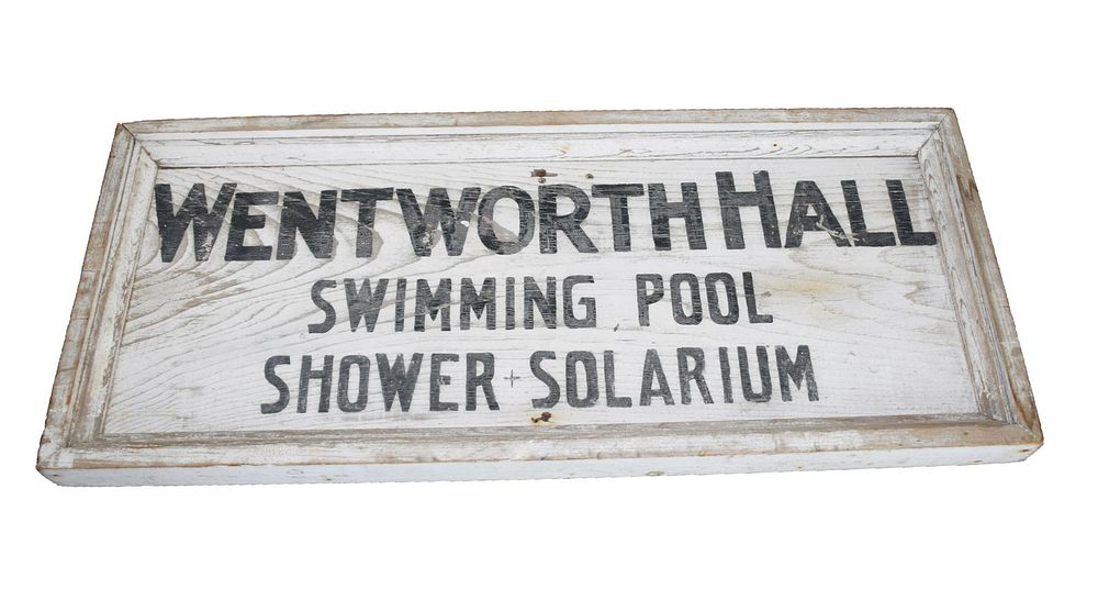 Lot 35: Wentworth Hall Sign