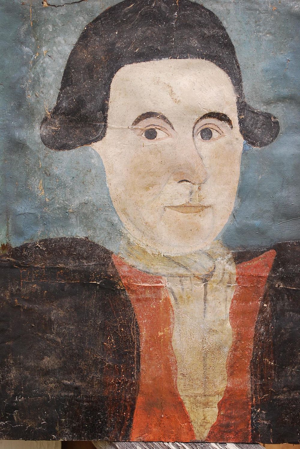 Lot 52: Primitive Painting of Major John Dunlap