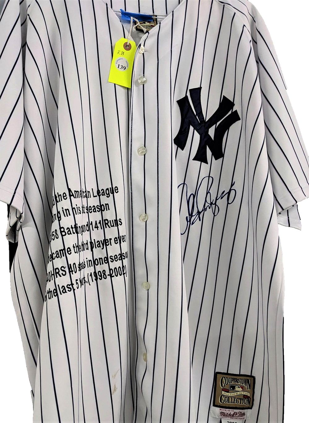 Lot 139: Alex Rodrigues Uniform Shirt