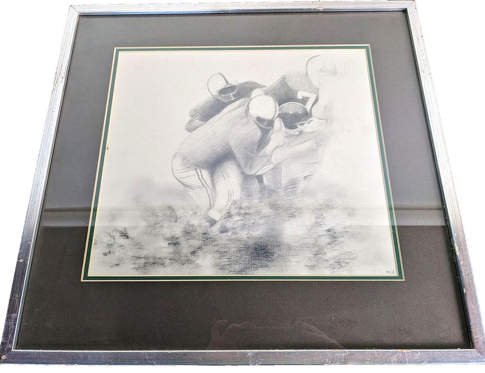 Lot 141: Football Drawings