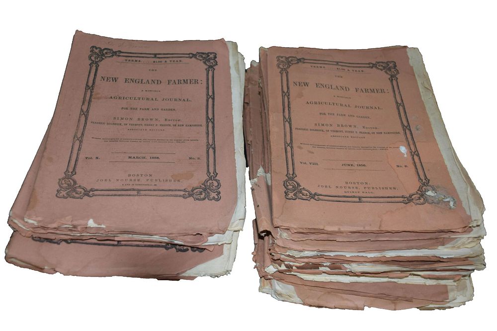 Lot 144: 1850s New England Farmer Magazines
