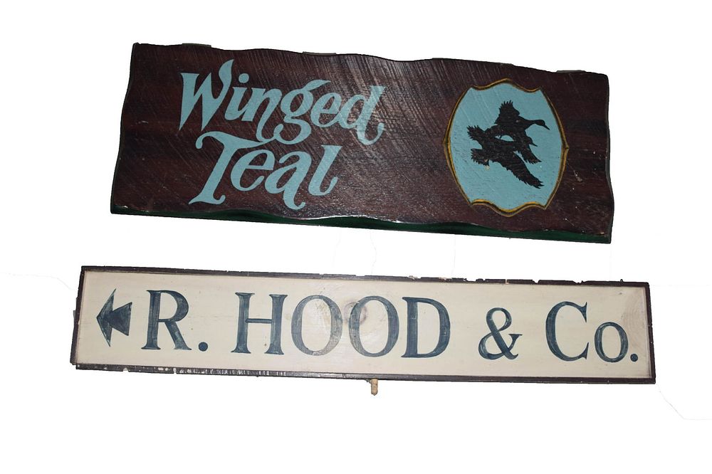 Lot 254: Two Carved Signs