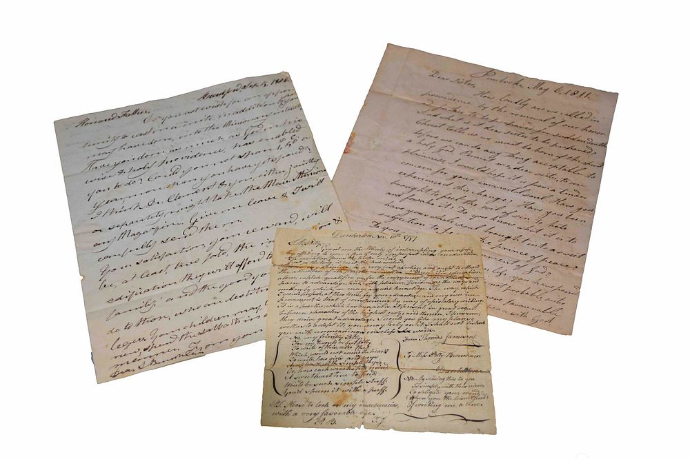 Lot 154: 3 Burnham Family Letters of Dunbarton NH