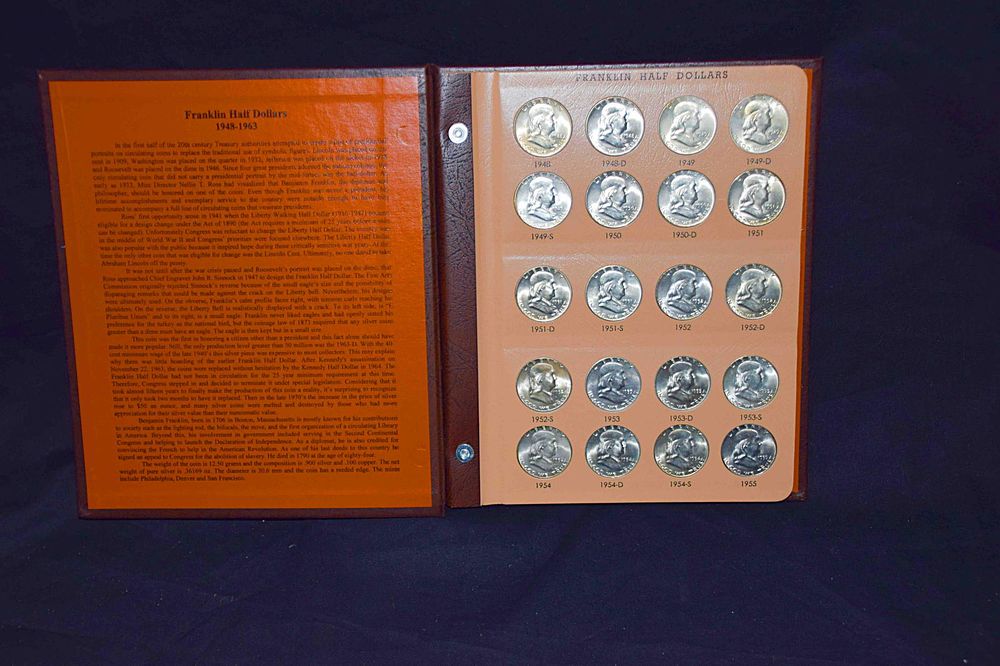Lot 189: Franklin Half Dollars 1948-1963