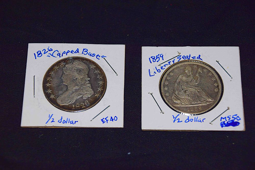 Lot 190: Two Rare Half Dollars