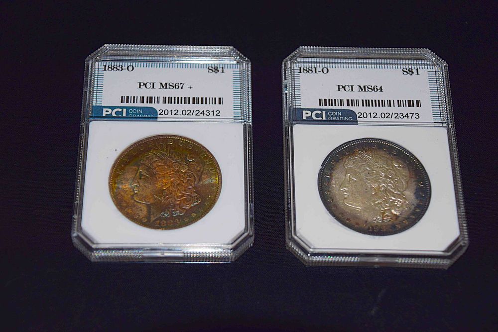 Lot 194: Two Morgans-New Orleans Mint