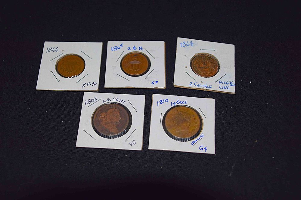 Lot 207: Large Cents and 2 Cents