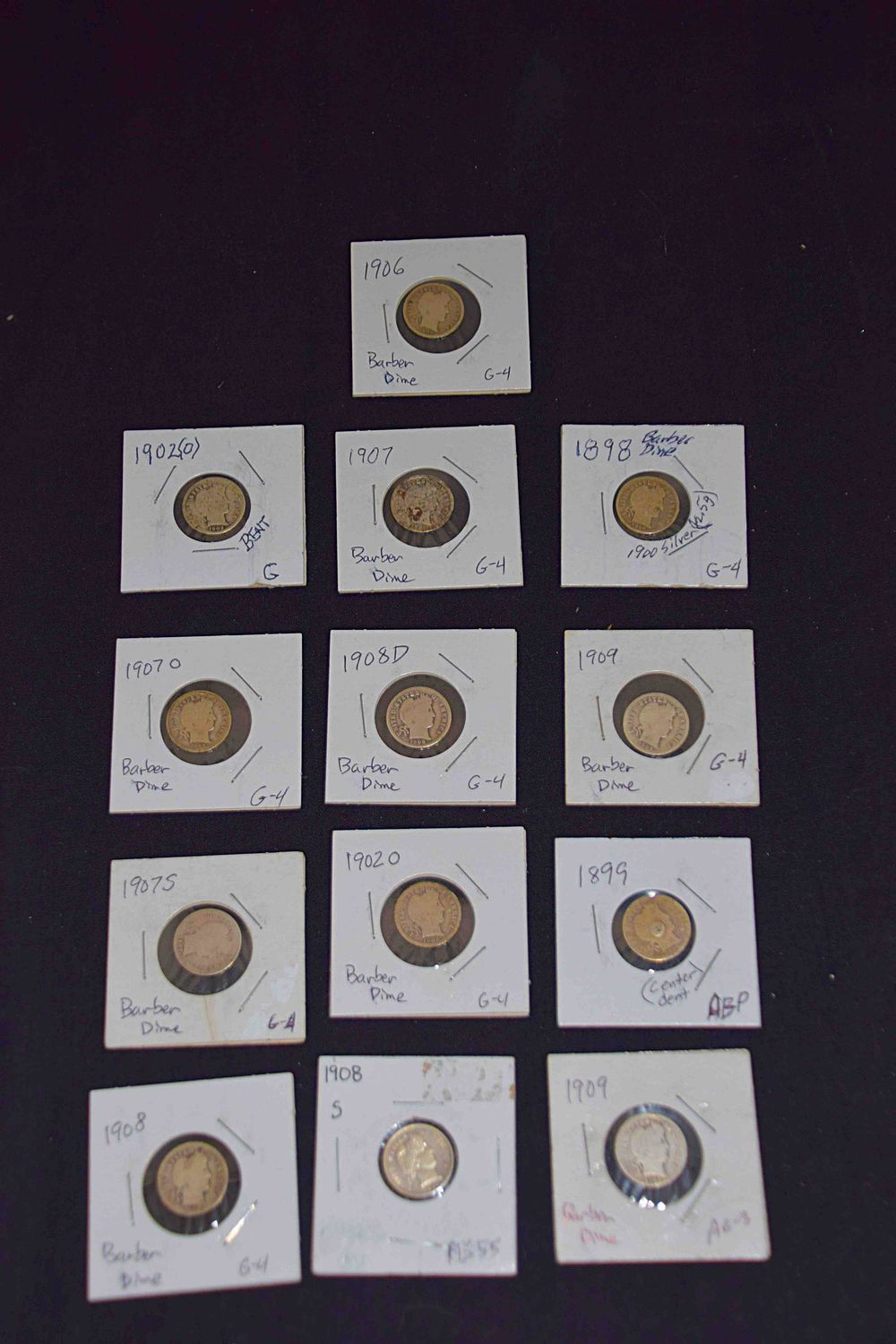 Lot 209: Barber Dime Collection