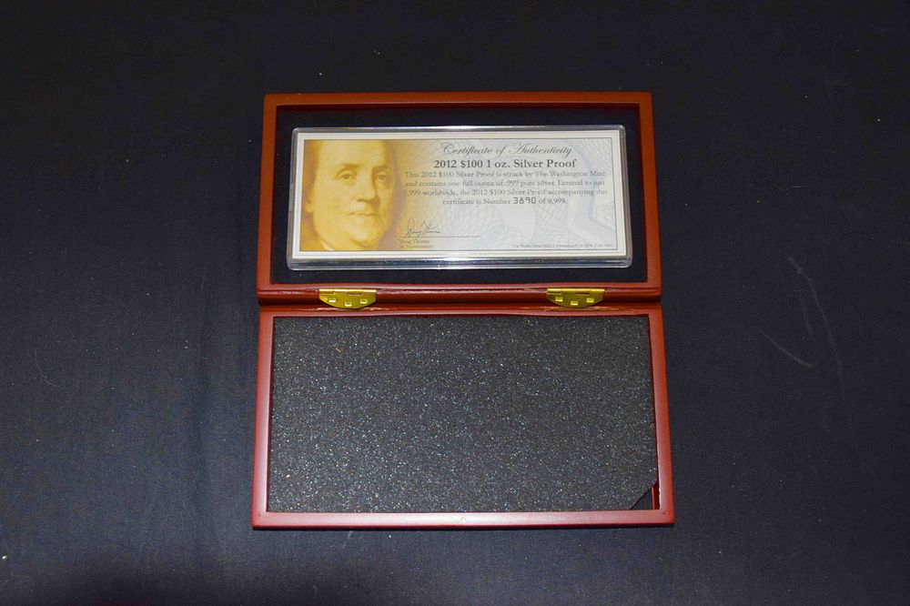 Lot 217: Silver $100 Franklin