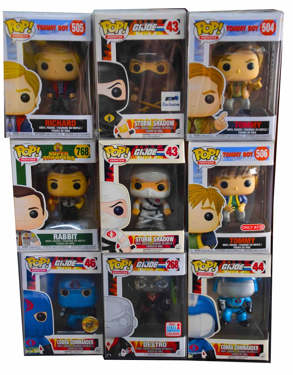 Lot 198: Funko pop animation and movies