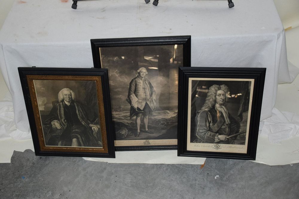 Lot 200: Three Historic Mezzotints Art  Lot