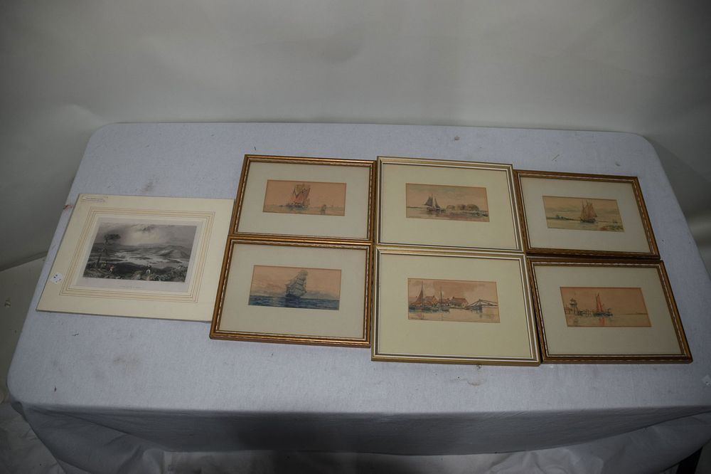 Lot 208: Birdsall Paine Seven Piece Art Lot