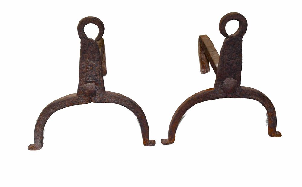 Lot 209: Pair of Early Andirons