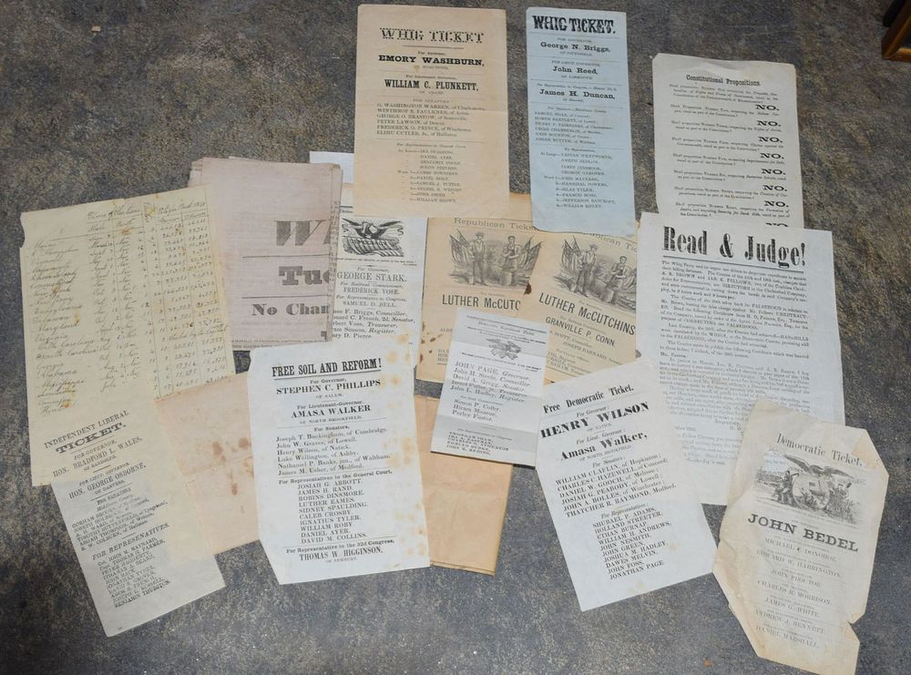 Lot 188: 19th Century Election Tickets