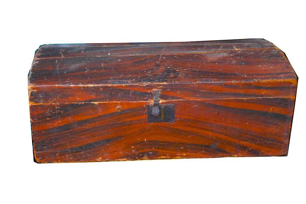 Lot 254: Grain Painted Dome Box
