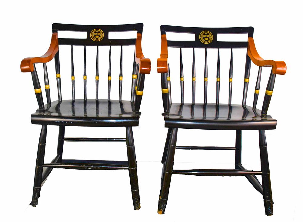 Lot 256: Pair of Harvard Chairs