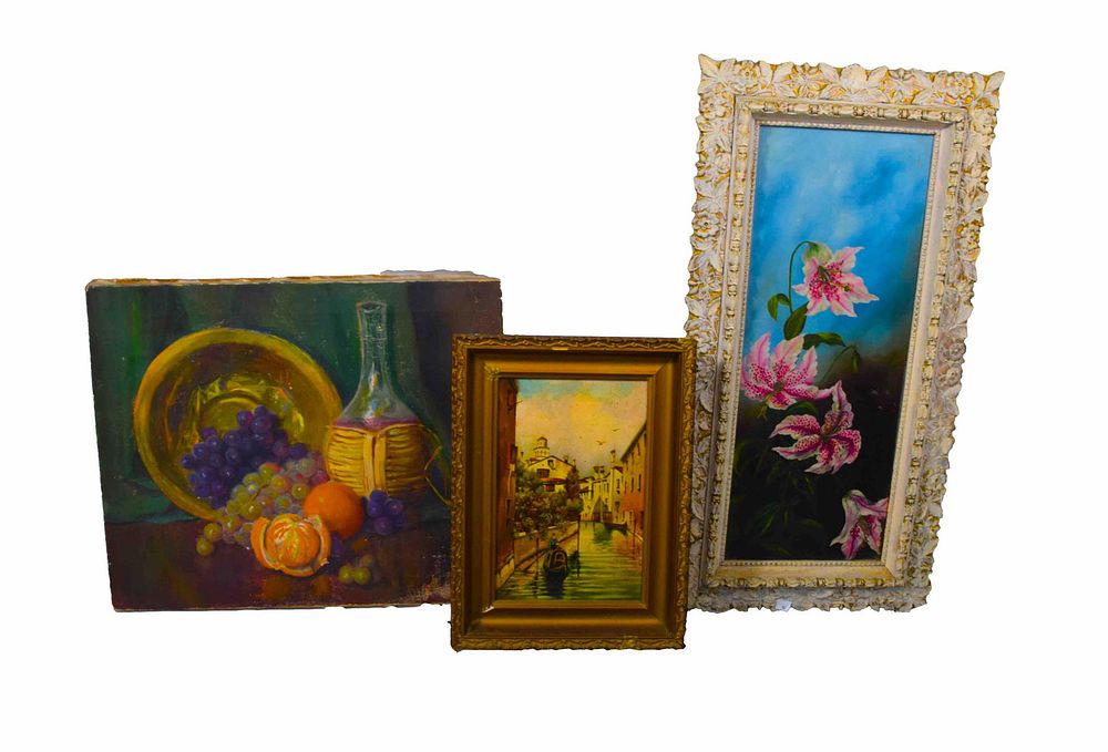Lot 270: Lot of Three Paintings