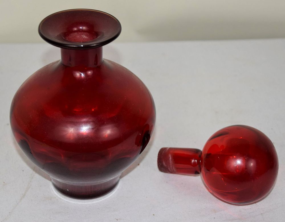 Lot 277: Ruby Red Decanter Lot