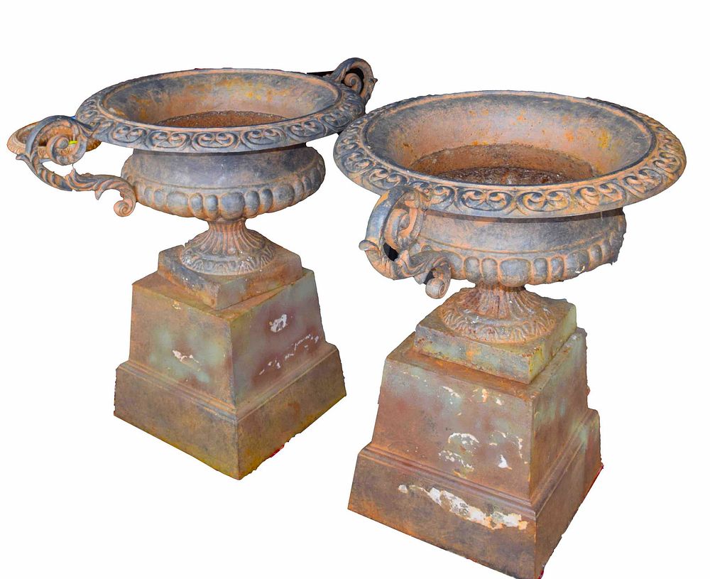 Lot 288: Large Pair of Garden Urns
